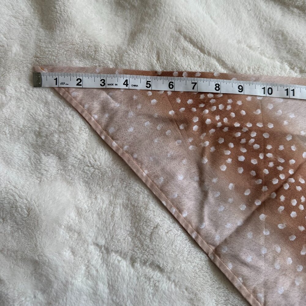 NWT Skippy & Pepper Deer Fawn Print Dog Bandana, Brown, Tan, + White, Size Large - Picture 12 of 16